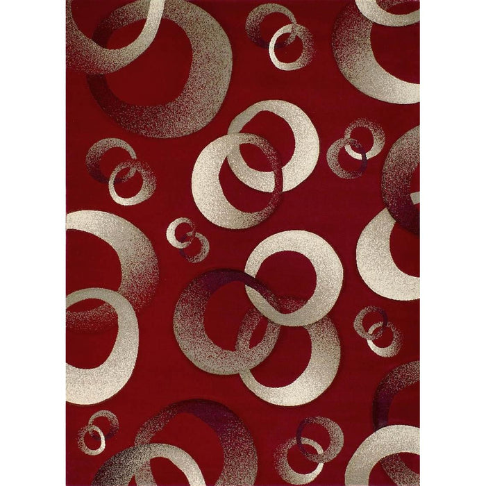 Persian Weavers Rugs Rectangle Sculpture S-240 (Red) 6'x9' IMAGE 1