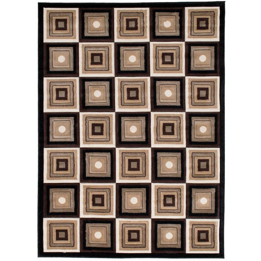 Persian Weavers Rugs Rectangle Sculpture S-242 (Black) 6'x9' IMAGE 1