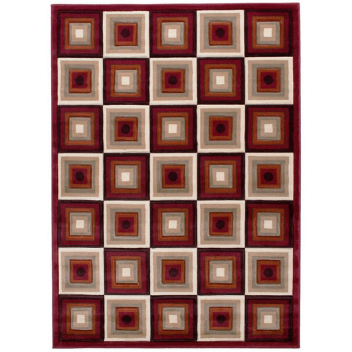 Persian Weavers Rugs Rectangle Sculpture S-242 (Red) 6'x9' IMAGE 1