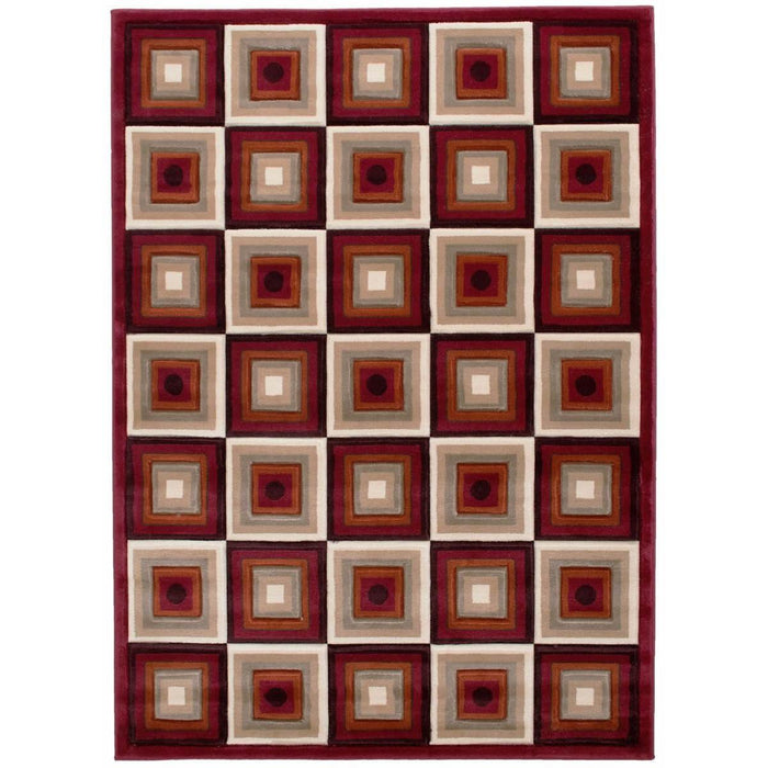 Persian Weavers Rugs Rectangle Sculpture S-242 (Red) 6'x9' IMAGE 1