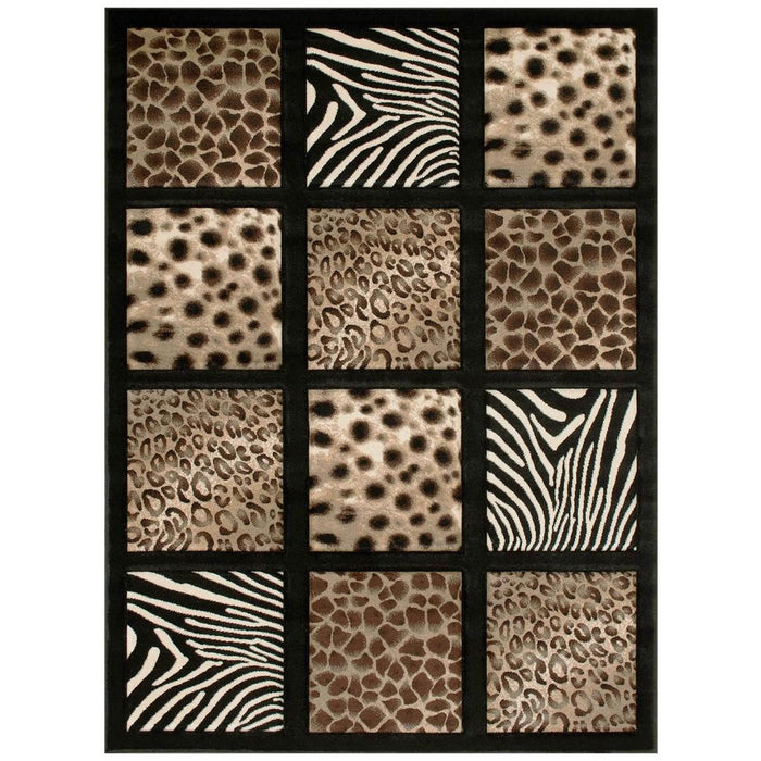 Persian Weavers Rugs Rectangle Sculpture S-251 (Black) 6'x9' IMAGE 1