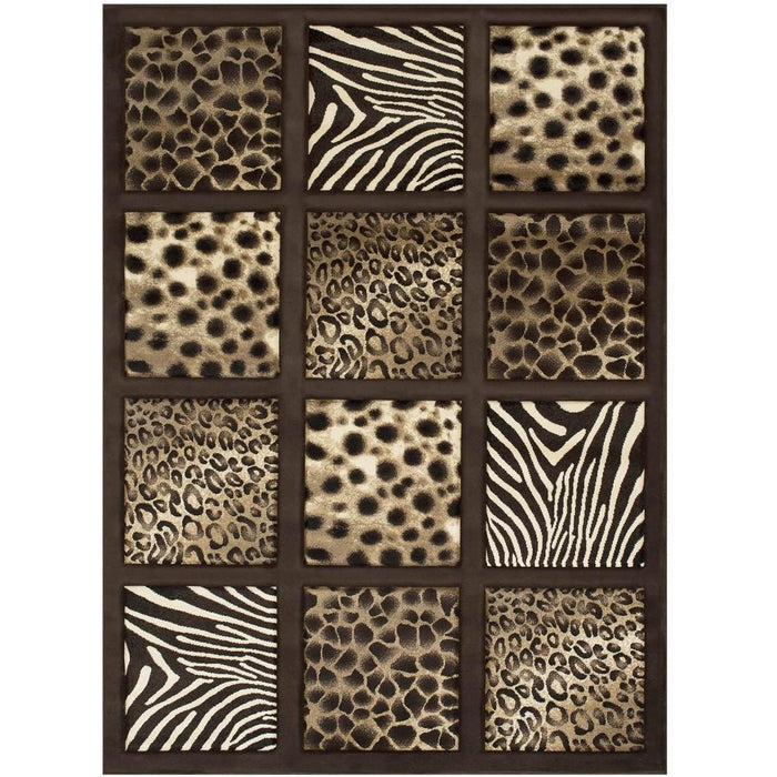 Persian Weavers Rugs Rectangle Sculpture S-251 (chocolate) 6'x9' IMAGE 1