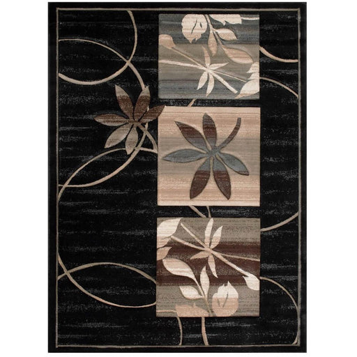 Persian Weavers Rugs Rectangle Sculpture S-252 (Black) 6'x9' IMAGE 1