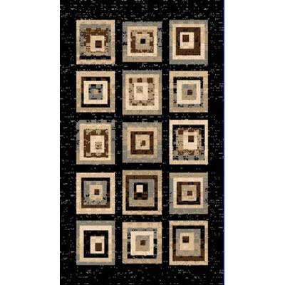 Persian Weavers Rugs Rectangle Sculpture S-253 (Black) 6'x9' IMAGE 1