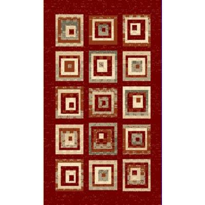 Persian Weavers Rugs Rectangle Sculpture S-253 (Red) 6'x9' IMAGE 1