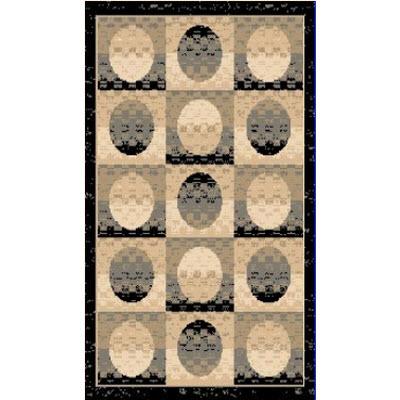 Persian Weavers Rugs Rectangle Sculpture S-254 (Black) 6'x9' IMAGE 1