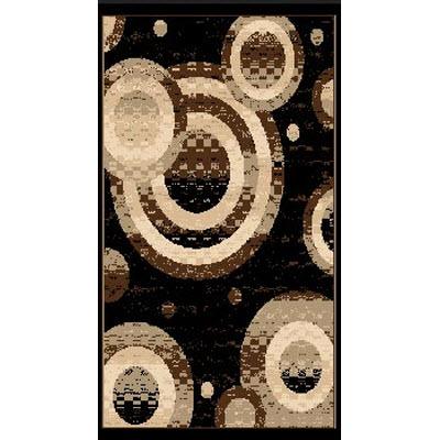 Persian Weavers Rugs Rectangle Sculpture S-255 (Black) 6'x9' IMAGE 1