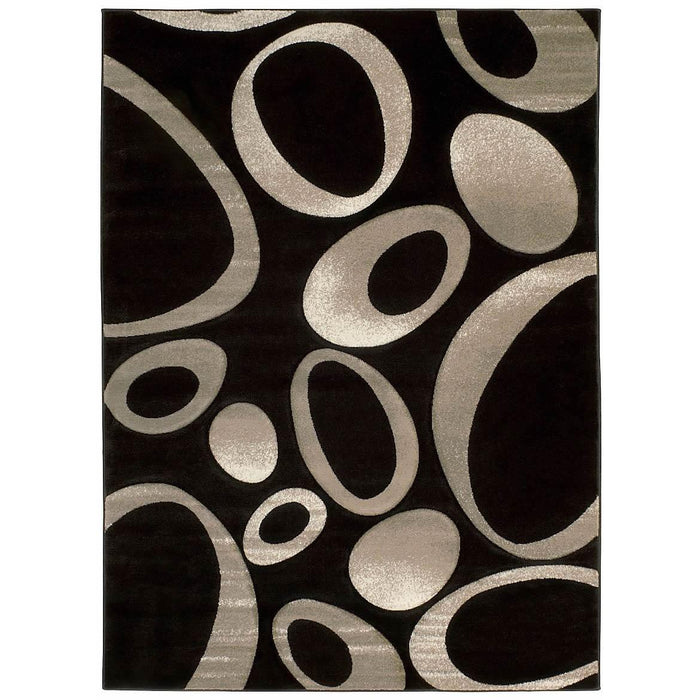 Persian Weavers Rugs Rectangle Sculpture S-257 (Black) 6'x9' IMAGE 1