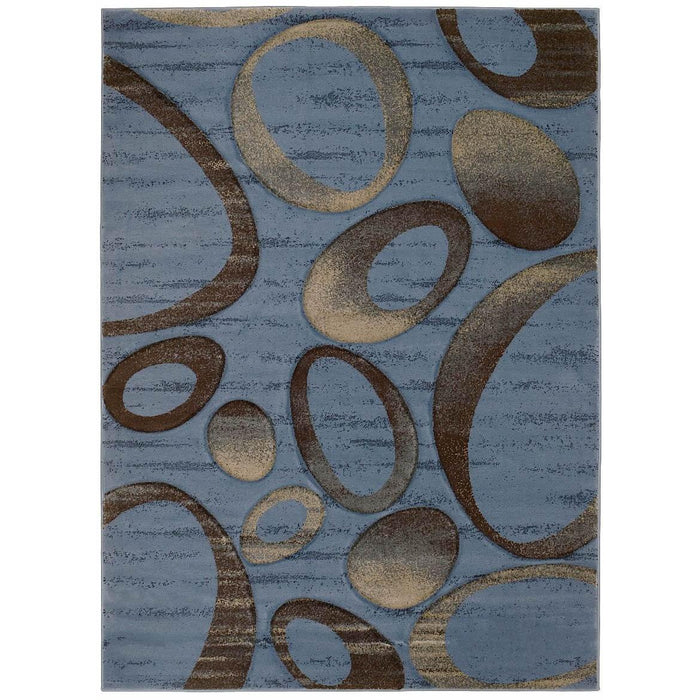 Persian Weavers Rugs Rectangle Sculpture S-257 (Blue) 6'x9' IMAGE 1