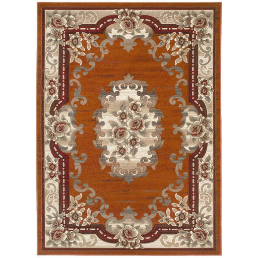 Persian Weavers Rugs Rectangle Sculpture S-259 (Rust) 6'x9' IMAGE 1