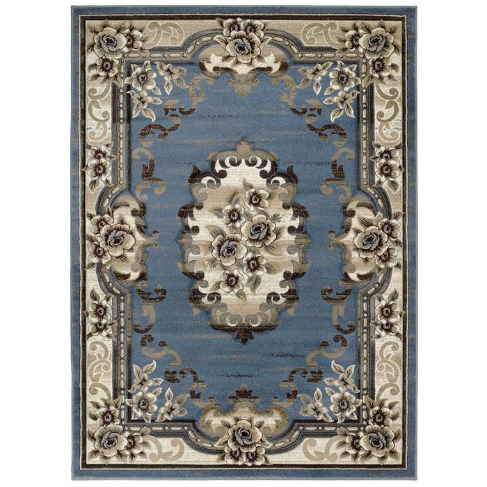 Persian Weavers Rugs Rectangle Sculpture S-259 (Blue) 6'x9' IMAGE 1