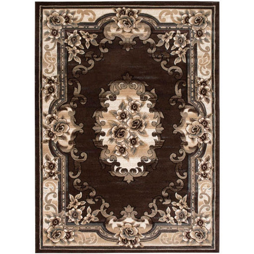 Persian Weavers Rugs Rectangle Sculpture S-259 (Chocolate) 6'x9' IMAGE 1