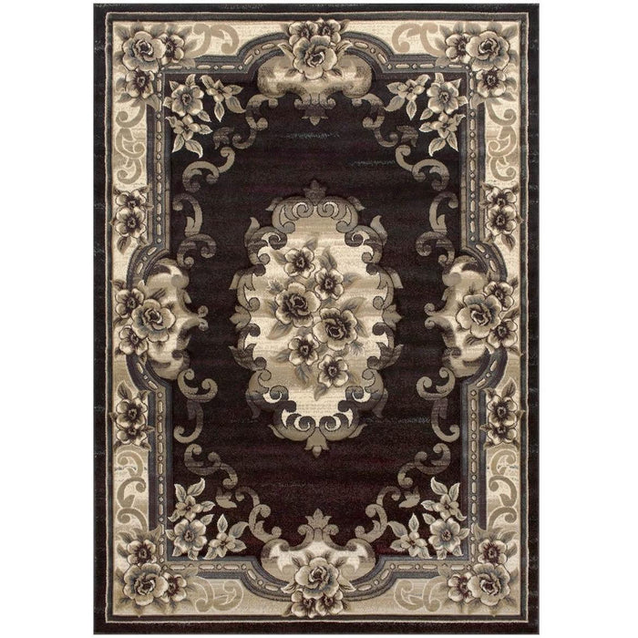 Persian Weavers Rugs Rectangle Sculpture S-259 (Black) 6'x9' IMAGE 1