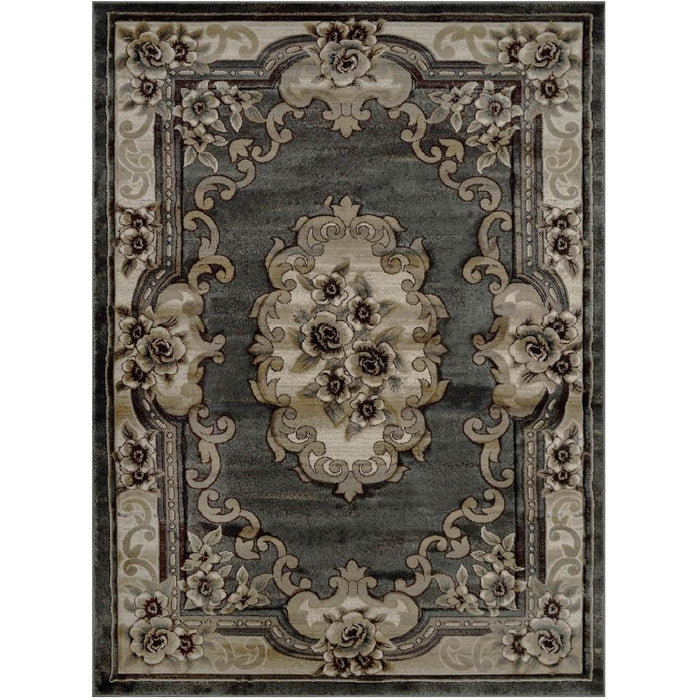 Persian Weavers Rugs Rectangle Sculpture S-259 (Charcoal) 6'x9' IMAGE 1