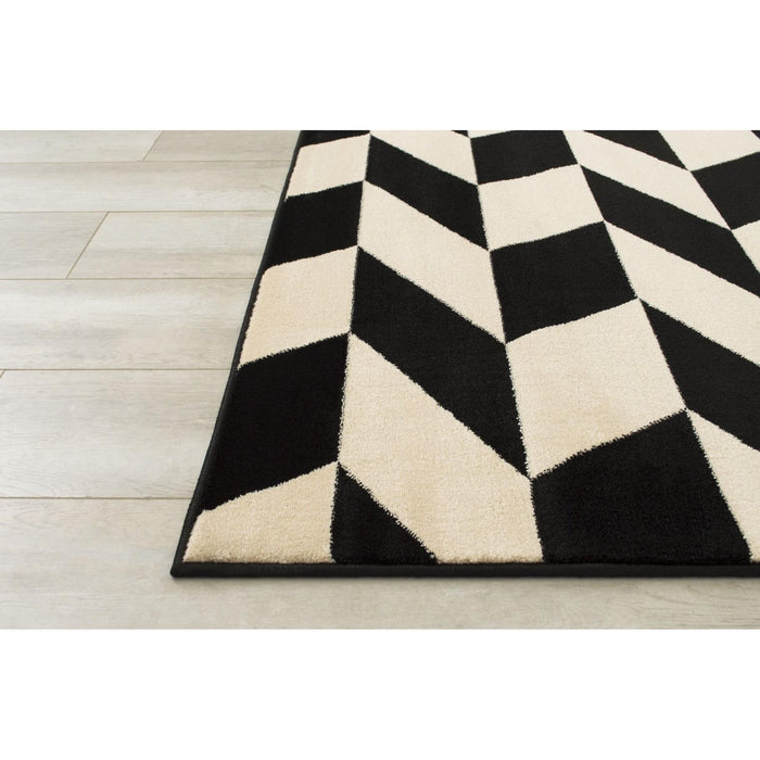 Persian Weavers Rugs Rectangle Sculpture S-261(Black) 6'x9' IMAGE 4