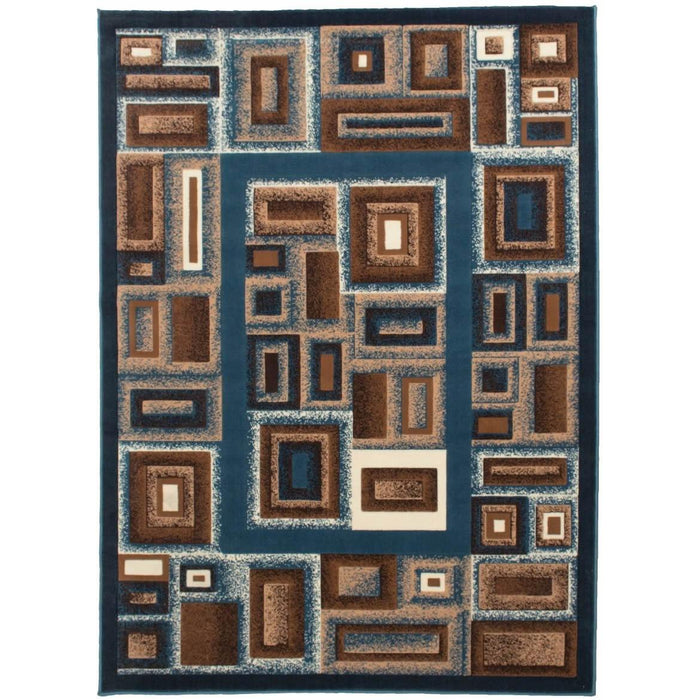 Persian Weavers Rugs Rectangle Gallery-20 6'x9' Rug - Aqua-Blue IMAGE 1