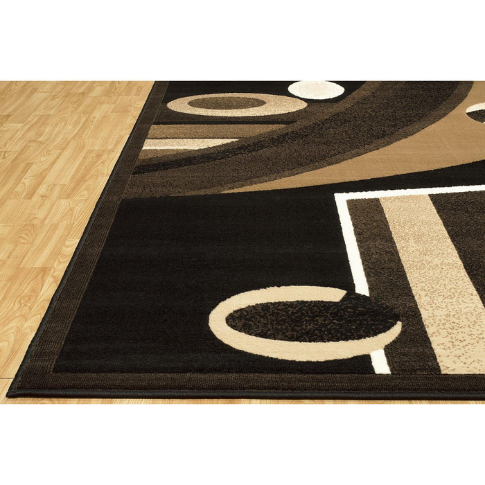 Persian Weavers Rugs Rectangle Gallery-21 (Black) 6'x9' IMAGE 3