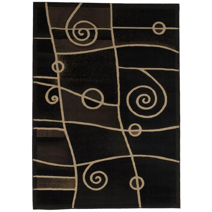 Persian Weavers Rugs Rectangle Gallery-22 (Black) 6'x9' IMAGE 1