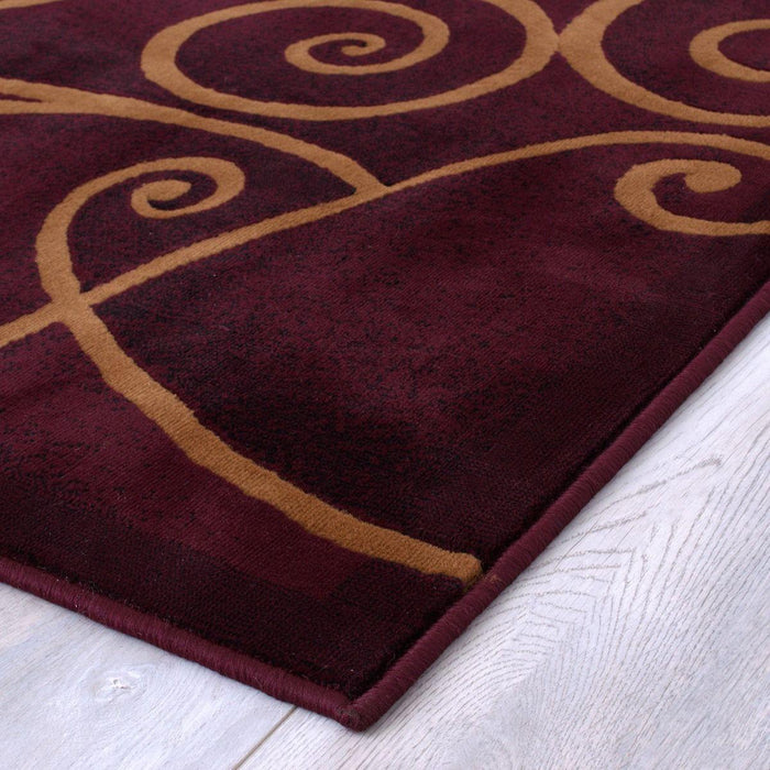 Persian Weavers Rugs Rectangle Gallery-23 6'x9' Rug - Burgundy IMAGE 2