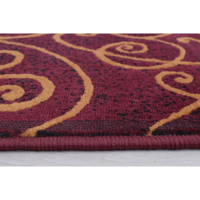 Persian Weavers Rugs Rectangle Gallery-23 6'x9' Rug - Burgundy IMAGE 4