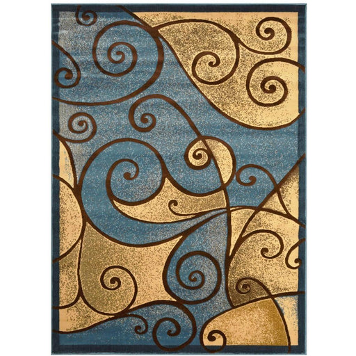 Persian Weavers Rugs Rectangle Gallery-23 6'x9' Rug - Aqua-Blue IMAGE 1