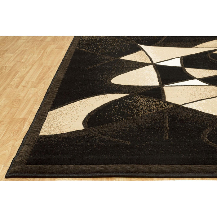 Persian Weavers Rugs Rectangle Gallery-24 6'x9' Rug - Black IMAGE 3