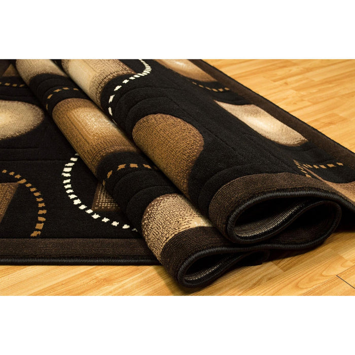 Persian Weavers Rugs Rectangle Gallery-25 (Black) 6'x9' IMAGE 2