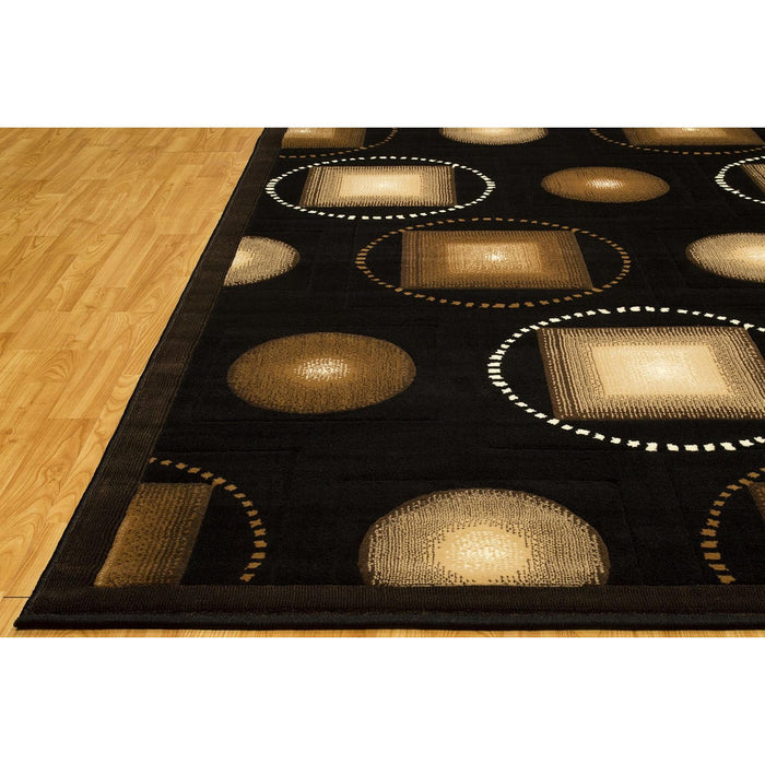 Persian Weavers Rugs Rectangle Gallery-25 (Black) 6'x9' IMAGE 3