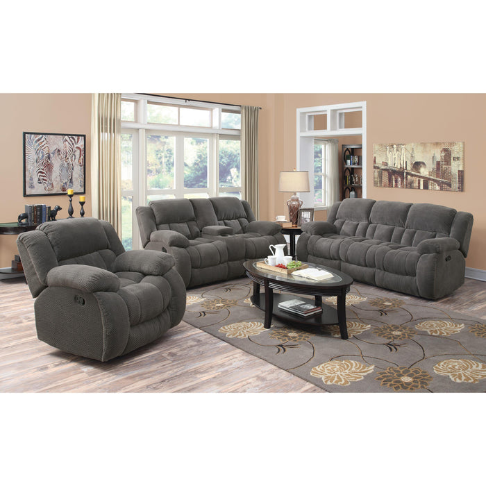 Coaster Furniture Weissman Manual Reclining Fabric Loveseat 601922 IMAGE 3