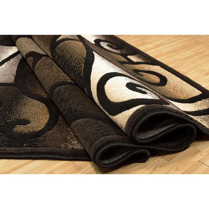 Persian Weavers Rugs Rectangle Gallery-28 (Black) 6'x9' IMAGE 2