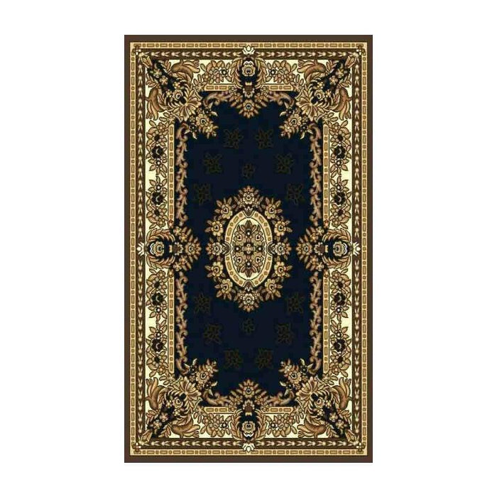 Persian Weavers Rugs Rectangle Kingdom D-120 (Black) 6'x9' IMAGE 2