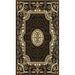 Persian Weavers Rugs Rectangle Kingdom D-123 (Black) 6'x9' IMAGE 1