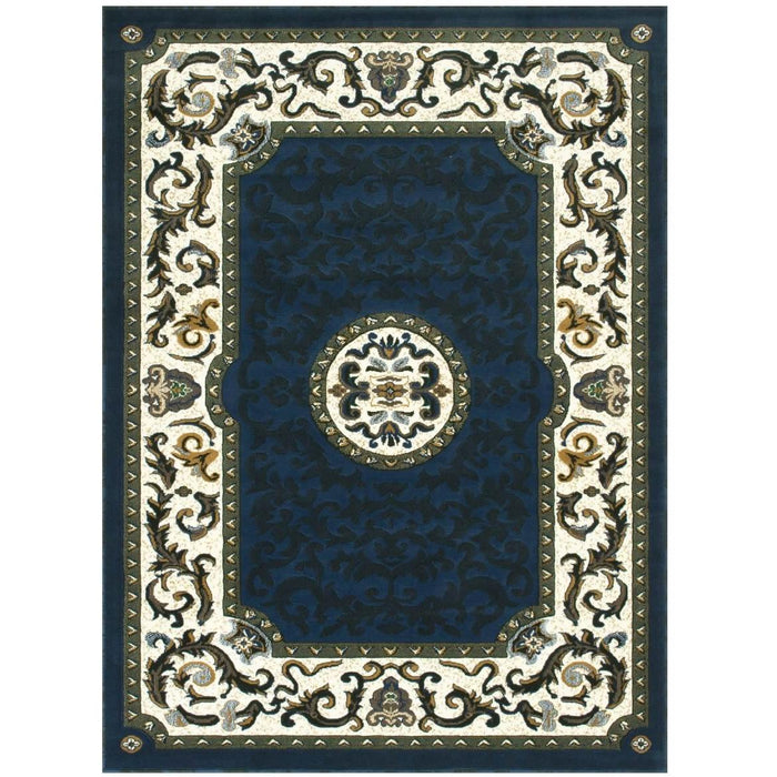 Persian Weavers Rugs Rectangle Kingdom D-128 (N-Blue) 6'x9' IMAGE 1