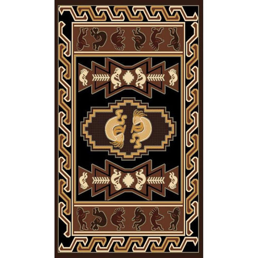 Persian Weavers Rugs Rectangle Kingdom D-144 (Black) 6'x9' IMAGE 1