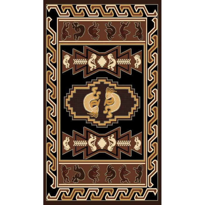 Persian Weavers Rugs Rectangle Kingdom D-144 (Black) 6'x9' IMAGE 1