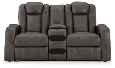 Fyne-Dyme Power Reclining Loveseat with Console - BWO Furniture & Mattresses