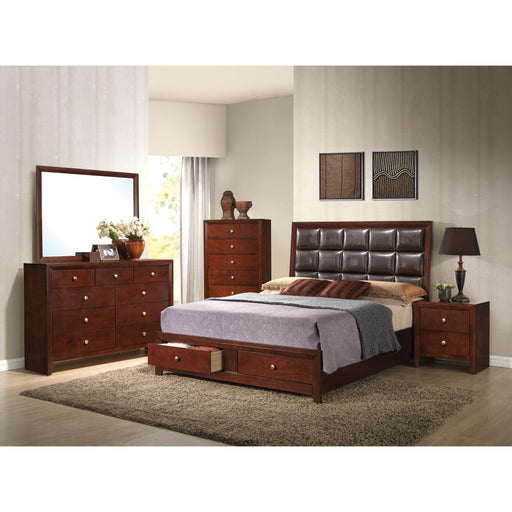 Acme Furniture Ilana Queen Upholstered Panel Bed with Storage 24590Q IMAGE 2