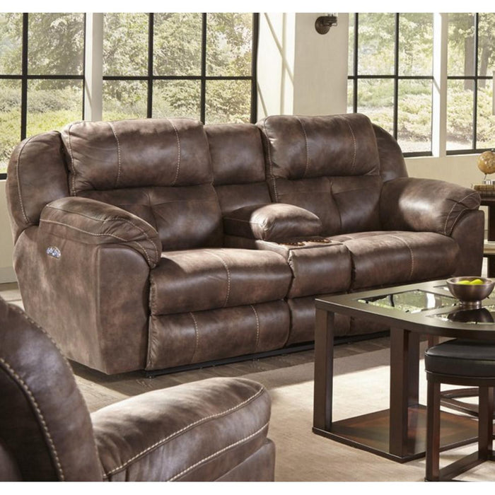 Catnapper Ferrington Power Reclining Leather Look Fabric Loveseat 61899 1300-89 IMAGE 1