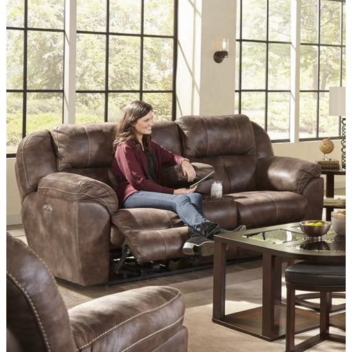 Catnapper Ferrington Power Reclining Leather Look Fabric Loveseat 61899 1300-89 IMAGE 2