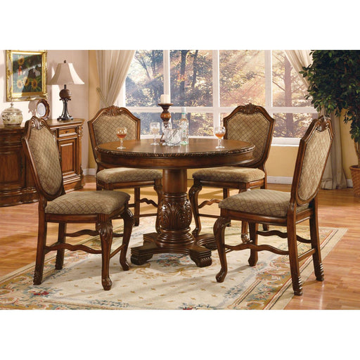 Acme Furniture Round Chateau De Ville Counter Height Dining Table with Pedestal Base 04082 IMAGE 2