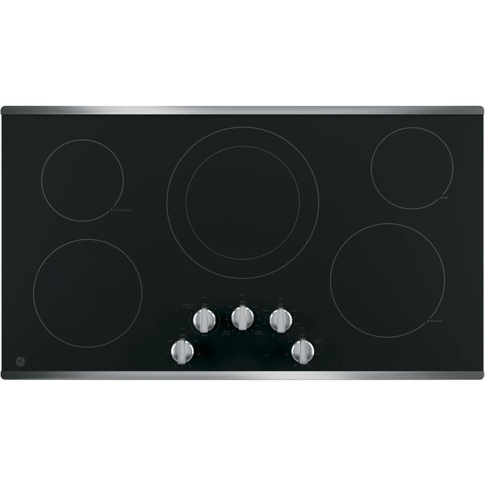 GE 36-inch Built-In Electric Cooktop JP3036SLSS IMAGE 1