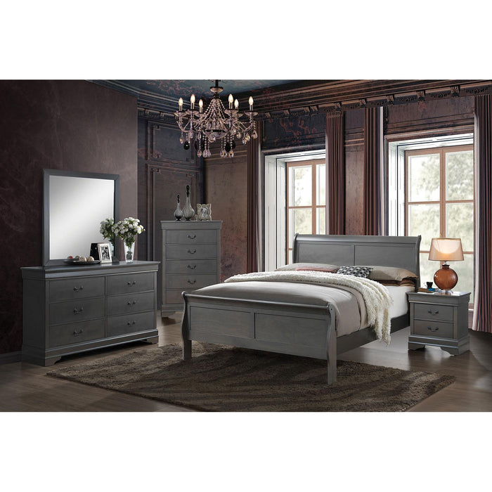 Furniture of America Louis Philippe III Queen Sleigh Bed CM7866GY-Q-BED IMAGE 5