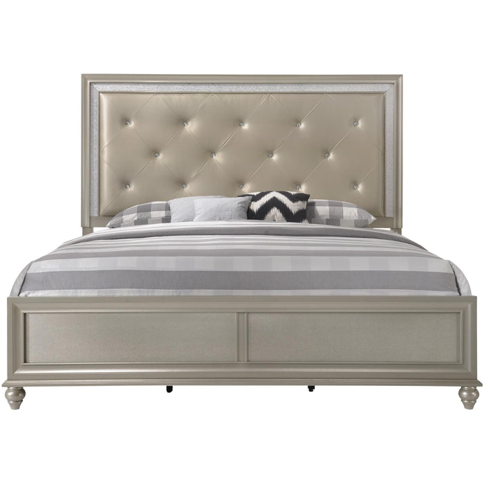 Crown Mark Lila King Upholstered Panel Bed B4390-K-HBFB/B4390-KQ-RAIL IMAGE 1