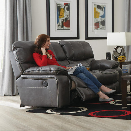 Catnapper Camden Glider Reclining Leather Look Fabric Loveseat 4089-6 1152-78/1252-78 IMAGE 2