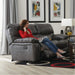 Catnapper Camden Glider Reclining Leather Look Fabric Loveseat 4089-6 1152-78/1252-78 IMAGE 2