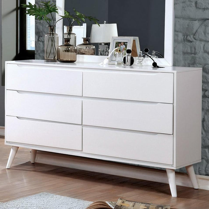 Furniture of America Lennart II 6-Drawer Dresser CM7386WH-D IMAGE 2