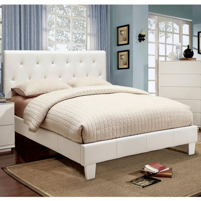 Furniture of America Velen California King Upholstered Panel Bed CM7949WH-CK-BED IMAGE 2