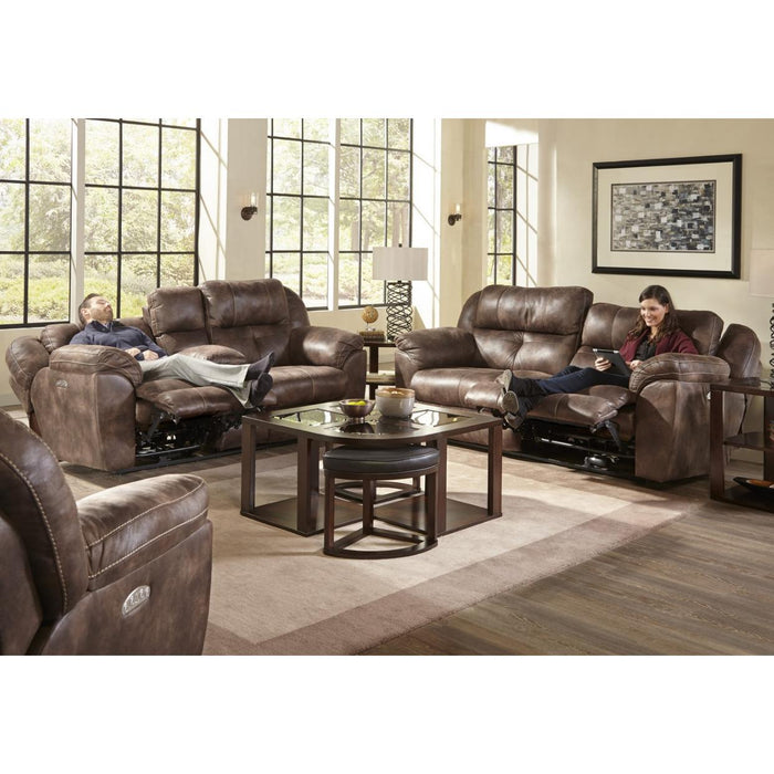 Catnapper Ferrington Power Reclining Leather Look Fabric Loveseat 761899 1300-89 IMAGE 5