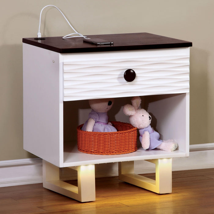 Furniture of America Meredith 1-Drawer Kids Nightstand CM7191N IMAGE 1