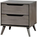 Furniture of America Lennart 2-Drawer Nightstand CM7386GY-N IMAGE 1